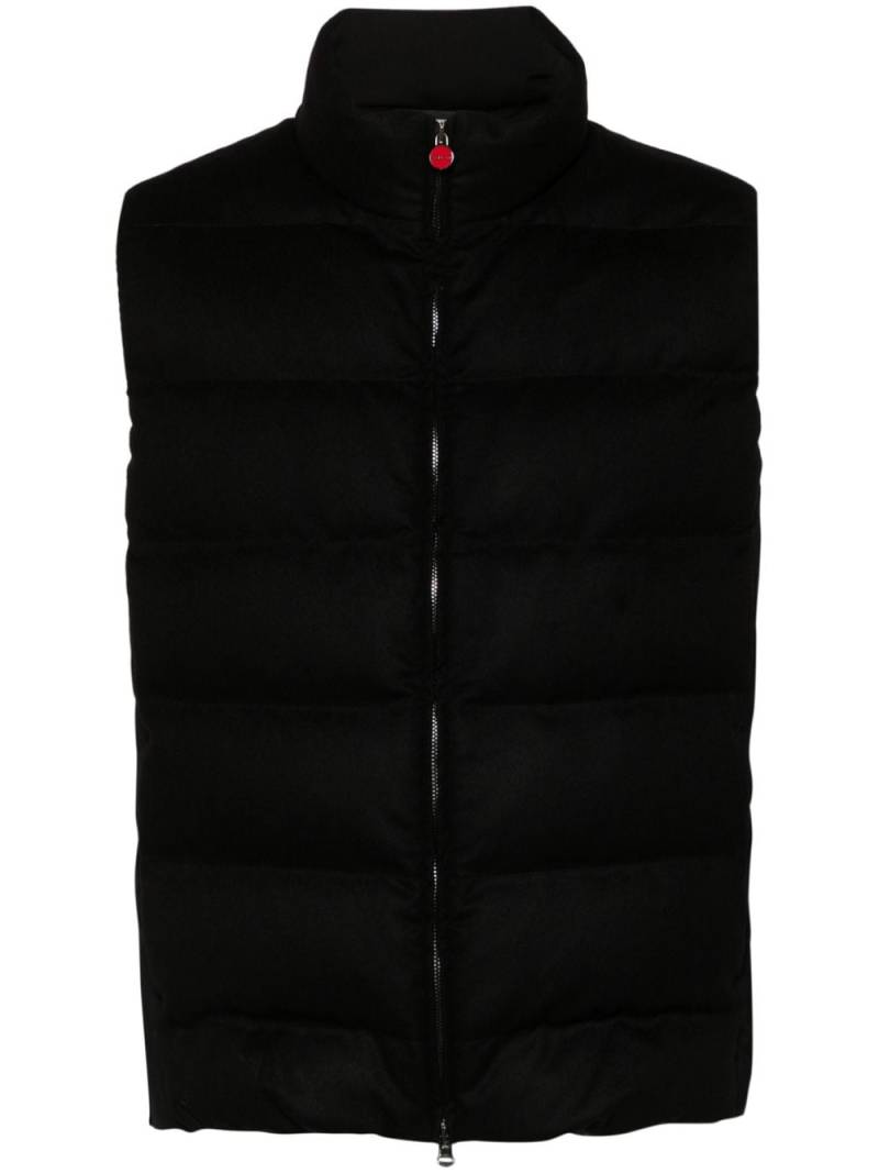 Kiton zip-up jersey gilet - Black von Kiton