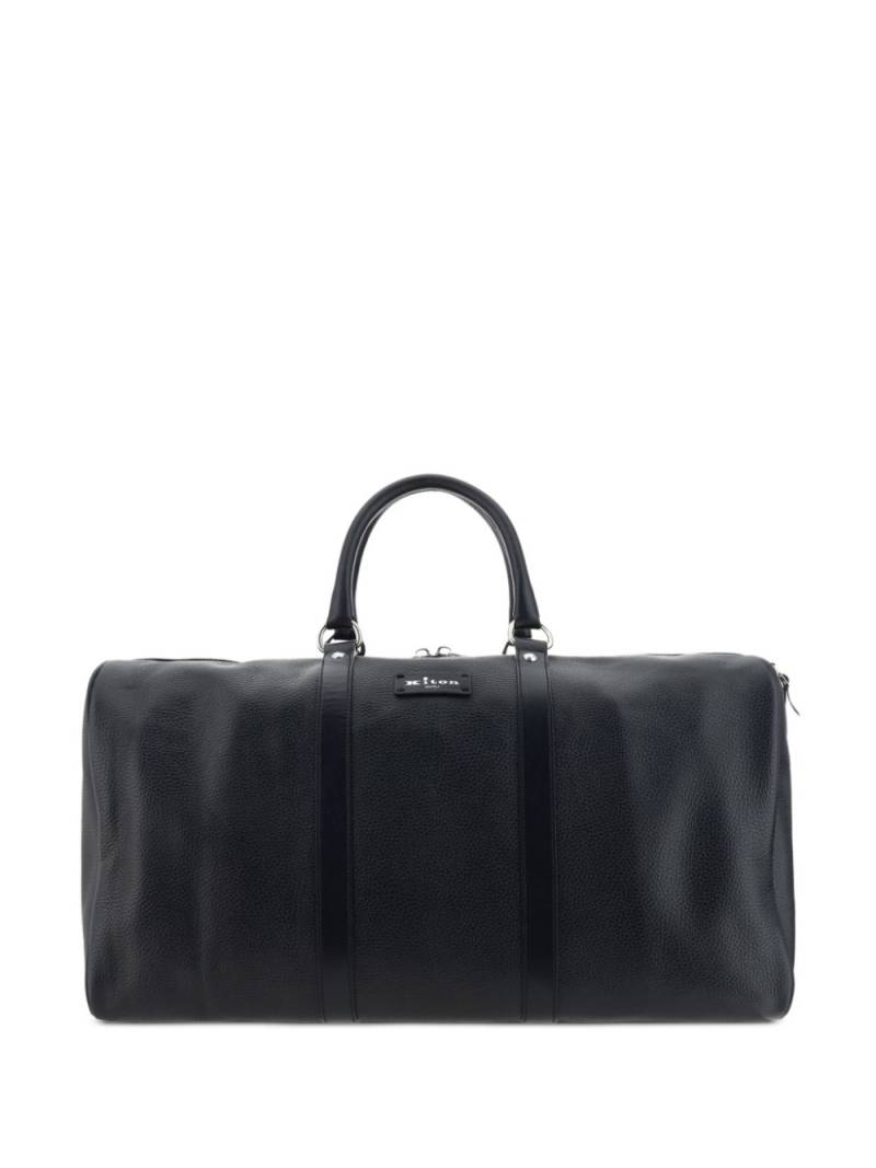 Kiton zipped leather luggage - Black von Kiton