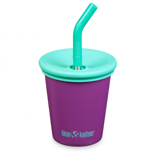 Klean Kanteen - Kid's Kanteen Steel Cup Straw Lid - Becher Gr 296 ml lila von Klean Kanteen