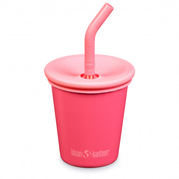 Klean Kanteen - Kid's Kanteen Steel Cup Straw Lid - Becher Gr 296 ml rosa von Klean Kanteen