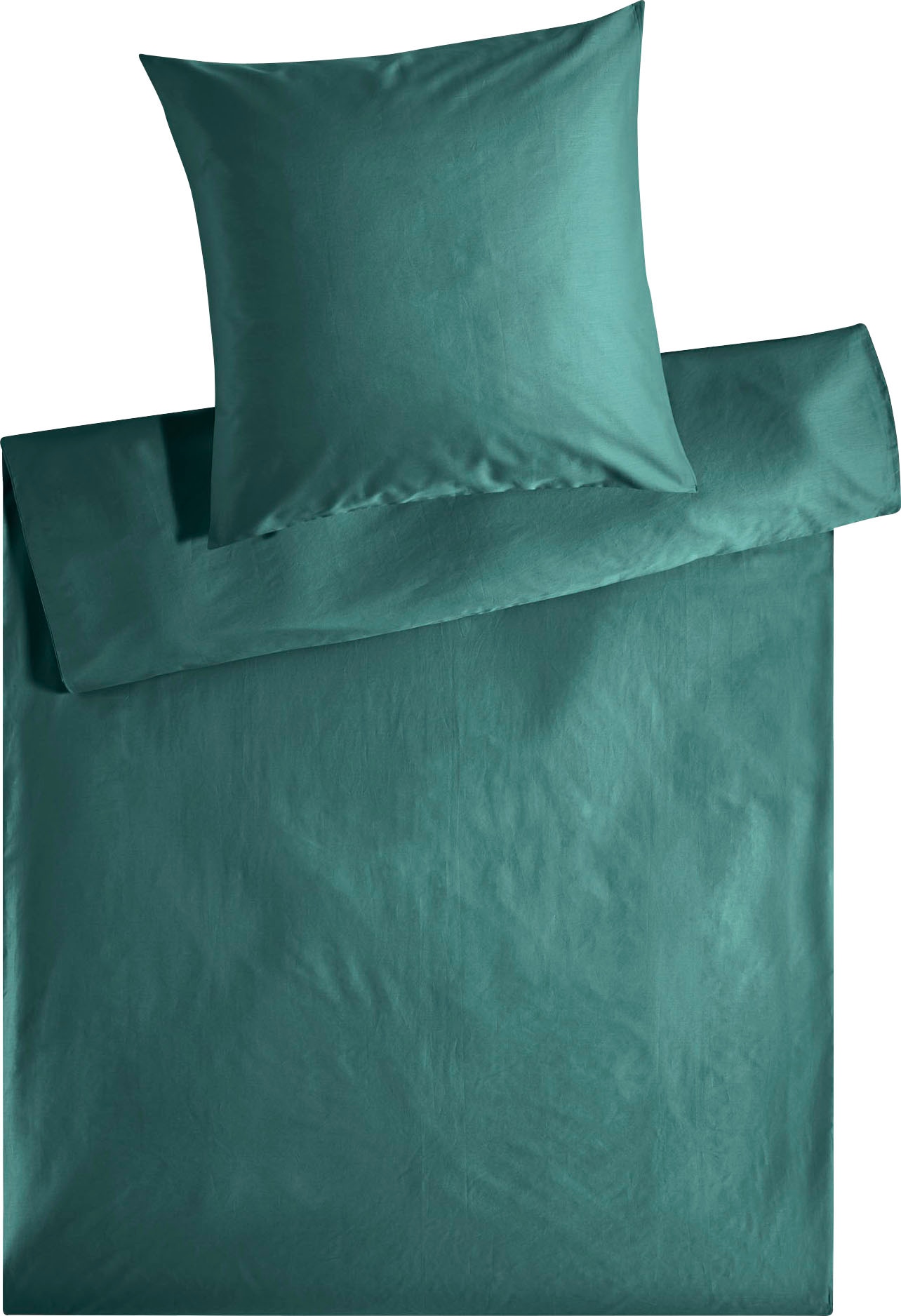 Kneer Bettwäsche »Edel-Satin Uni in 135x200, 155x220 oder 200x200 cm«, (2 tlg.), Bettwäsche aus Baumwolle in Satin-Qualität, unifarbene Bettwäsche von Kneer