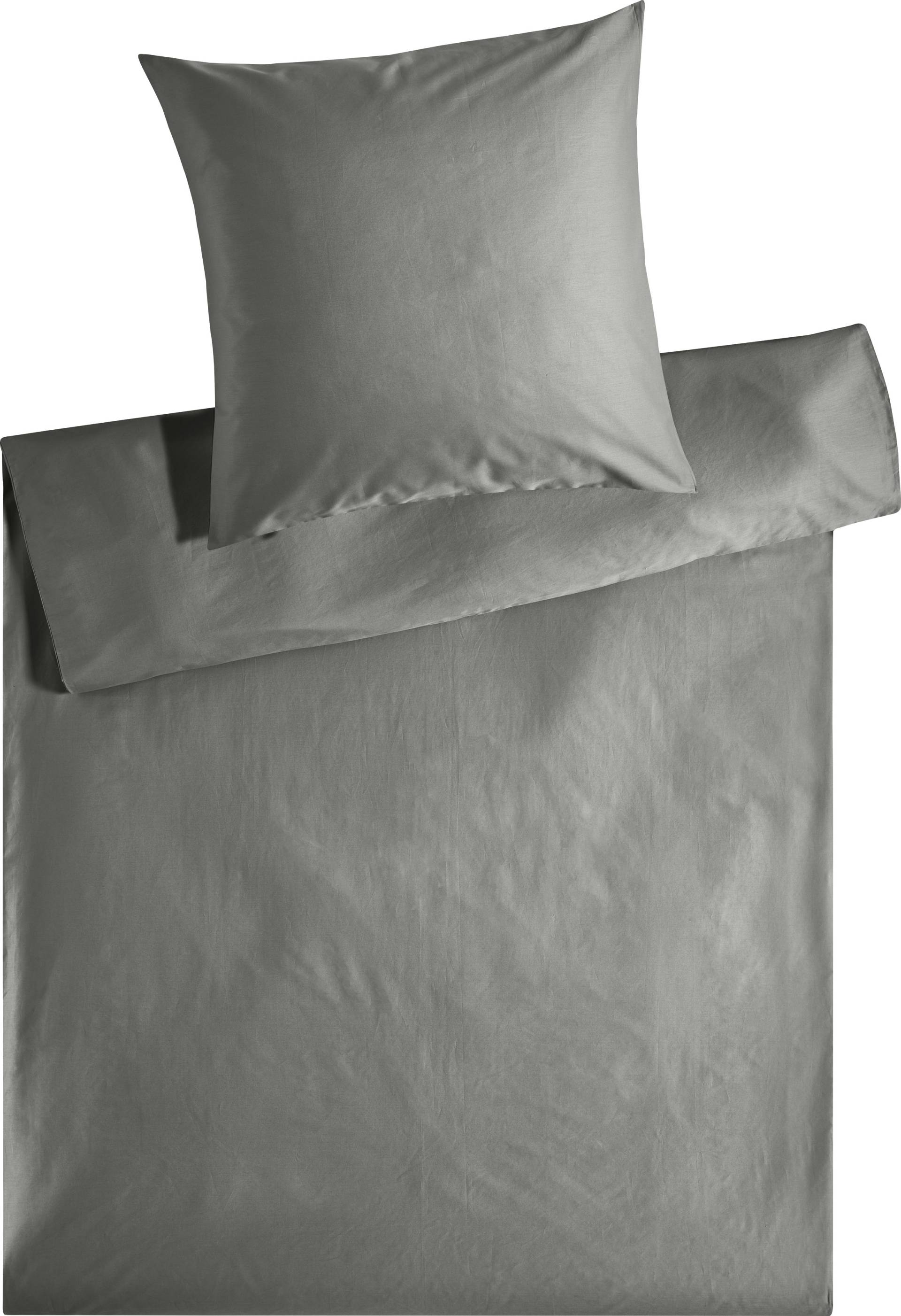 Kneer Bettwäsche »Edel-Satin Uni in 135x200, 155x220 oder 200x200 cm«, (3 tlg.), Bettwäsche aus Baumwolle in Satin-Qualität, unifarbene Bettwäsche von Kneer