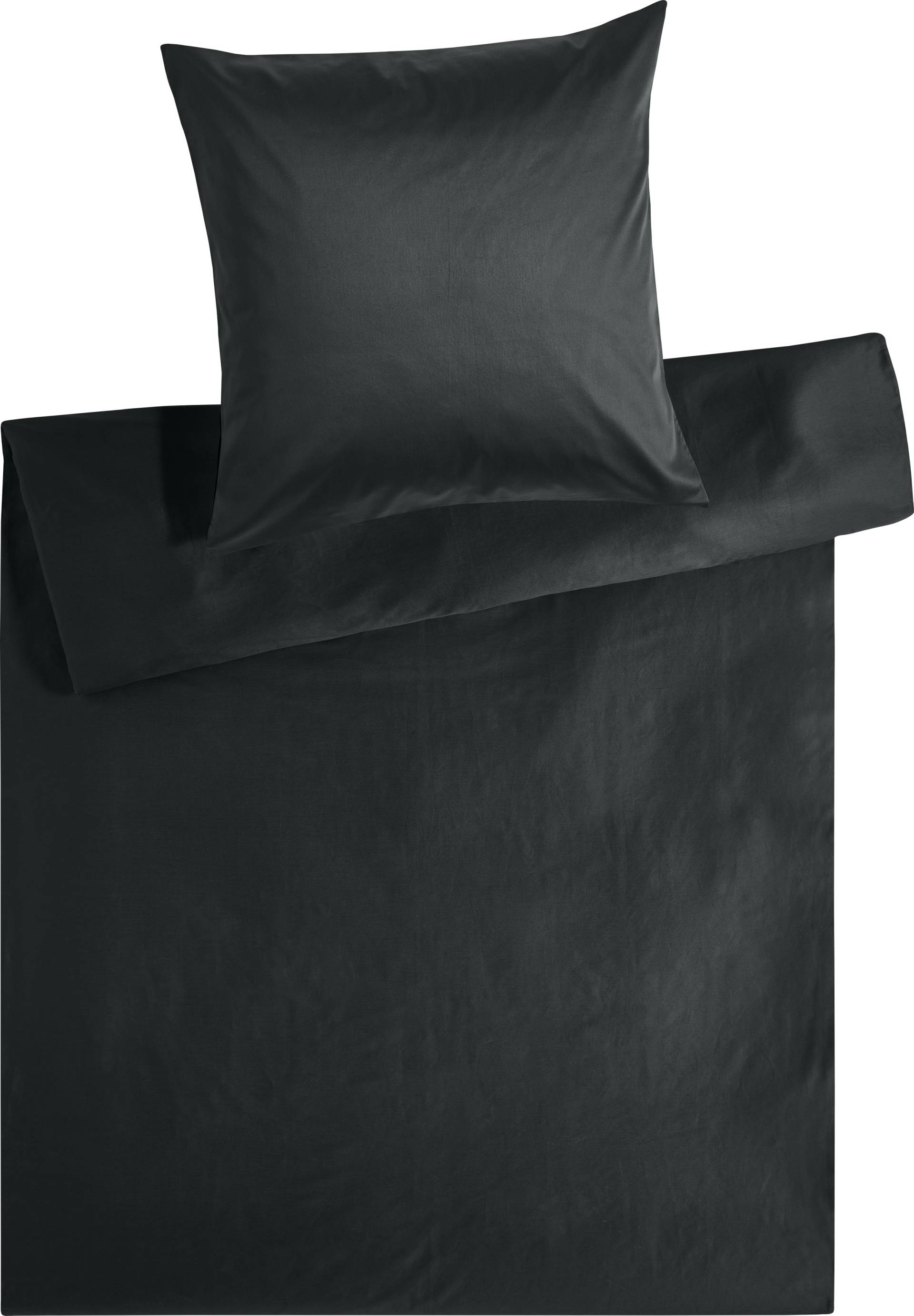 Kneer Bettwäsche »Edel-Satin Uni in 135x200, 155x220 oder 200x200 cm«, Bettwäsche aus Baumwolle in Satin-Qualität, unifarbene Bettwäsche von Kneer