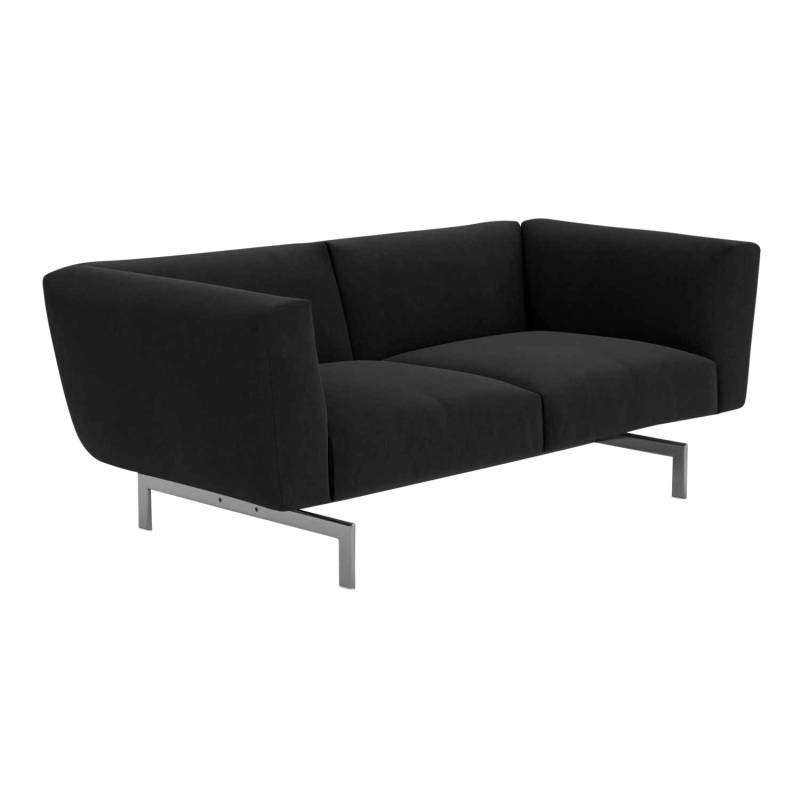 Avio 2er Standard Sofa, Polster Farbe 128t (tonus), Gestell aluminiumfarbig, lackiert von Knoll International