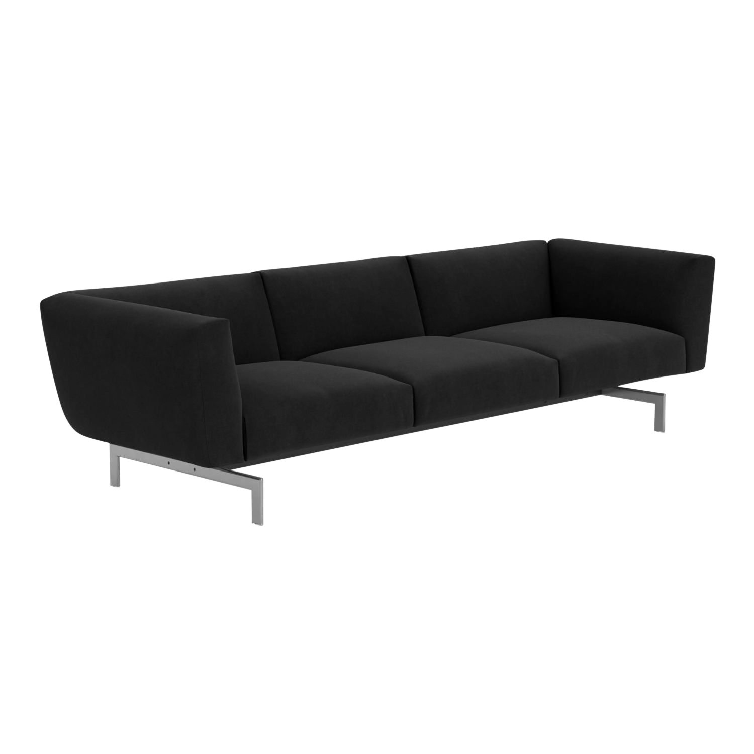 Avio 3er Kompakt Sofa, Polster Farbe 118t (tonus), Gestell chrom, hochglänzend von Knoll International