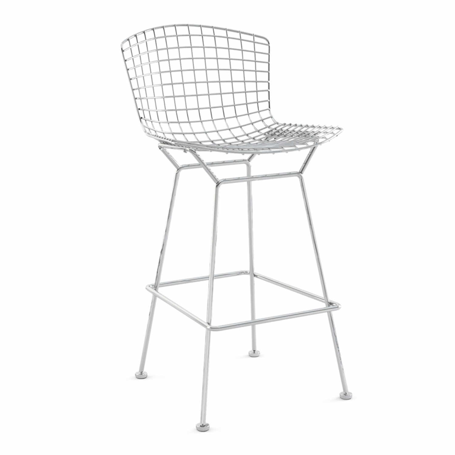 Bertoia Barstool Barhocker, Ausführung verchromt von Knoll International