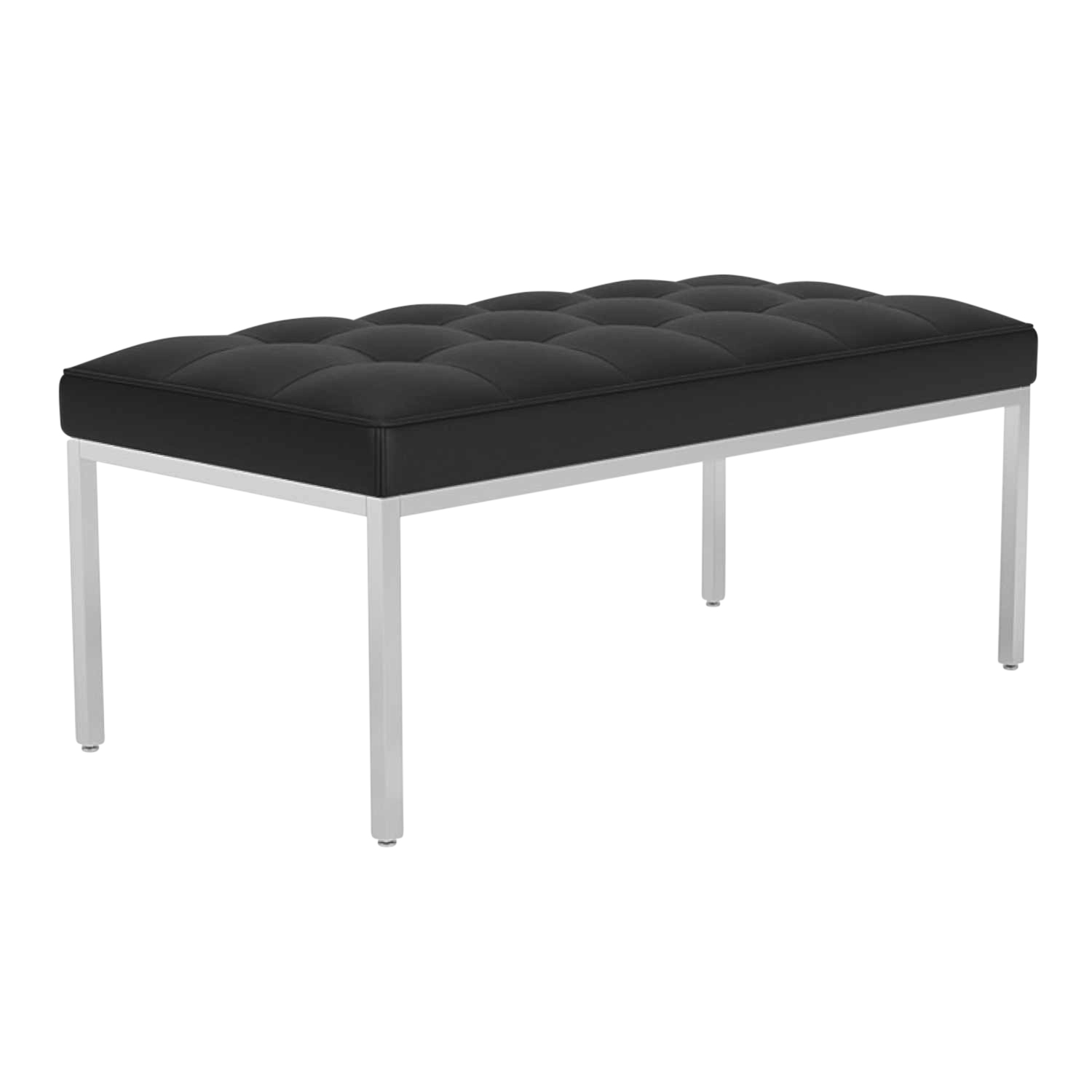 Florence Knoll 2er Relax Bank, Bezug leder, volo coffee bean vo947 von Knoll International