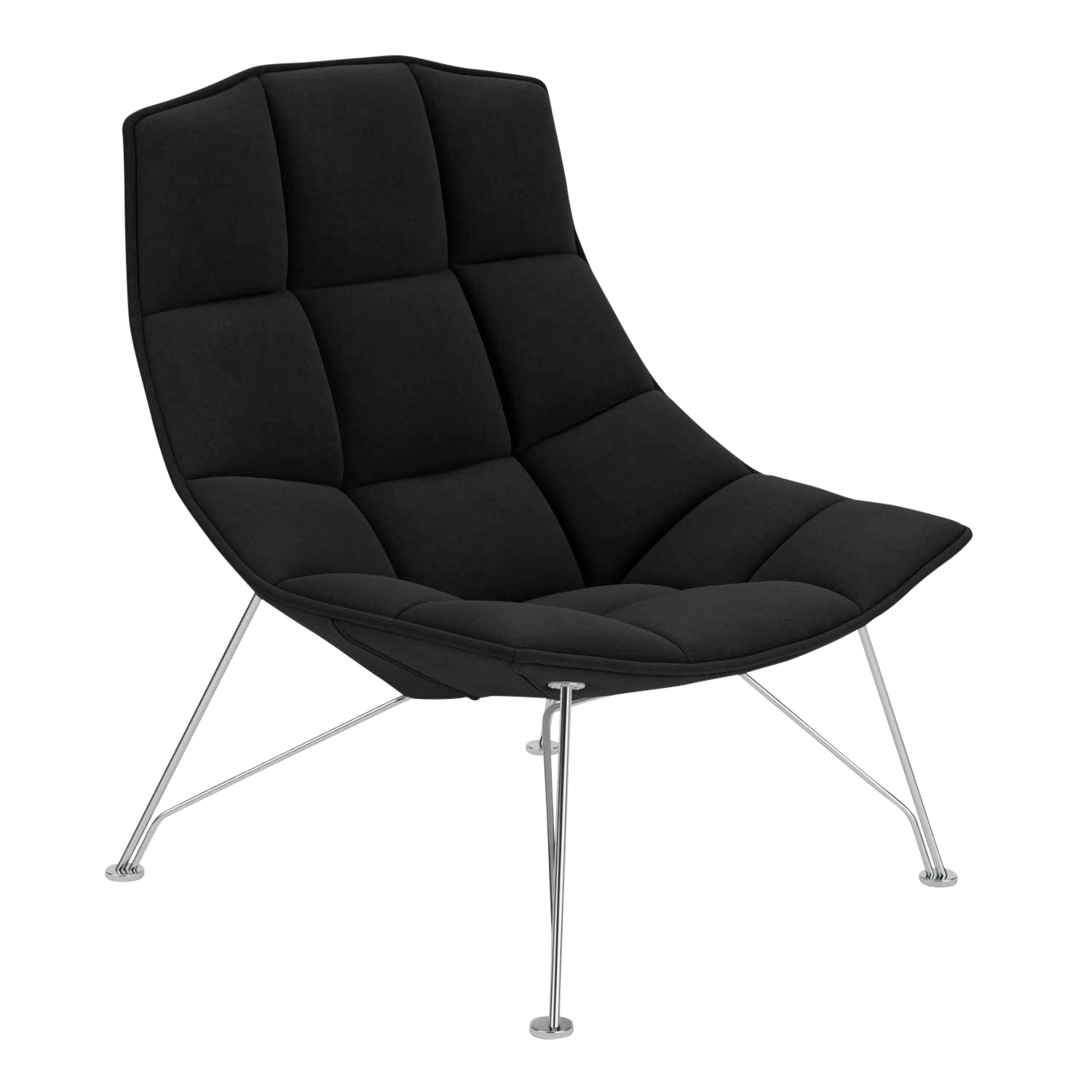 Jehs+Laub Loungesessel, Ausführung feste rückenlehne, Polster Farbe 464t (tonus), Gestell schwarz, texturlackoberfläche von Knoll International