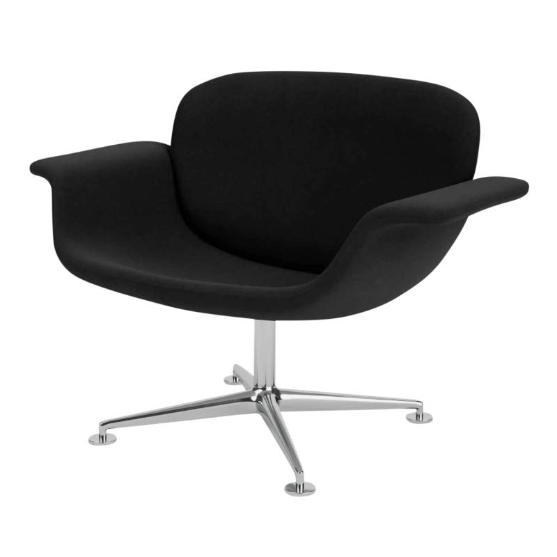 KN01 Lounge Drehsessel, Polster Farbe 125t (tonus), Gestell aluminium poliert von Knoll International