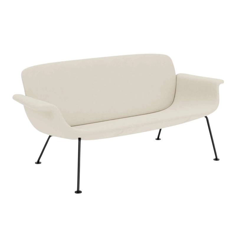 KN05 2er Sofa, Polster Farbe 100t (tonus), Gestell anthrazit, lackiert von Knoll International