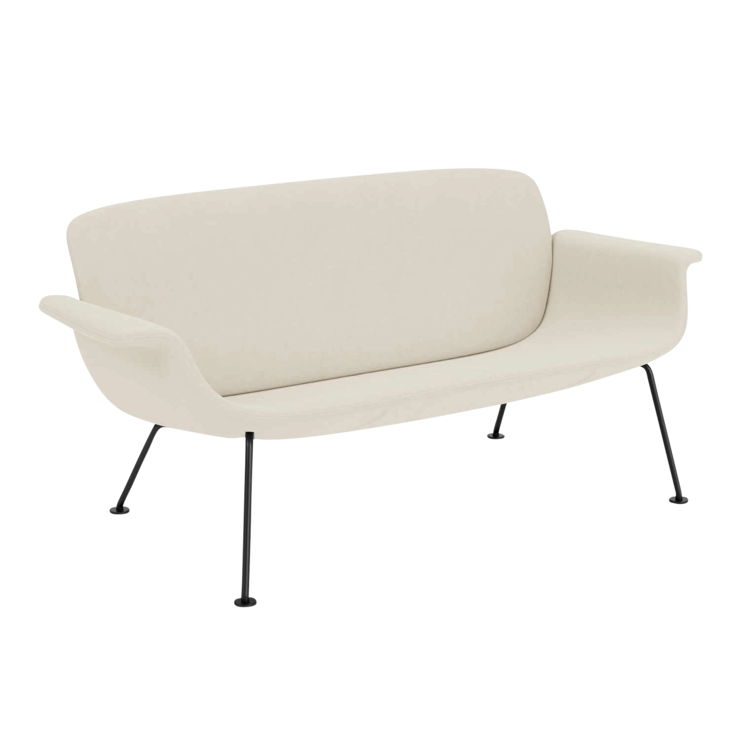 KN05 2er Sofa, Polster Farbe 100t (tonus), Gestell eiche auf ebenholz gebeizt von Knoll International