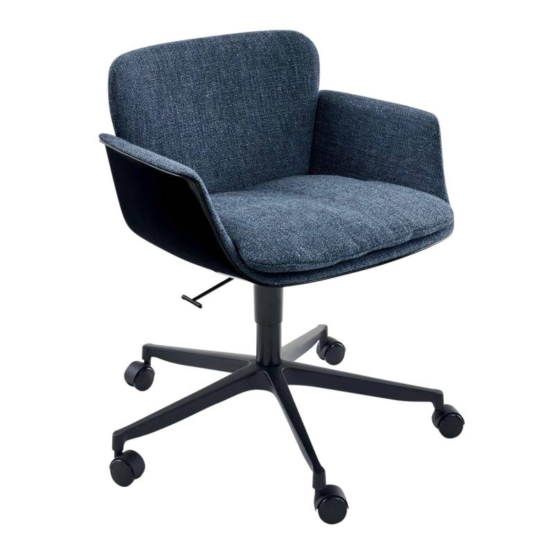 KN06 5-Sternfuss Bürodrehstuhl, Polster Farbe 605t (tonus), Schale schwarz, Fuss schwarz lackiert von Knoll International