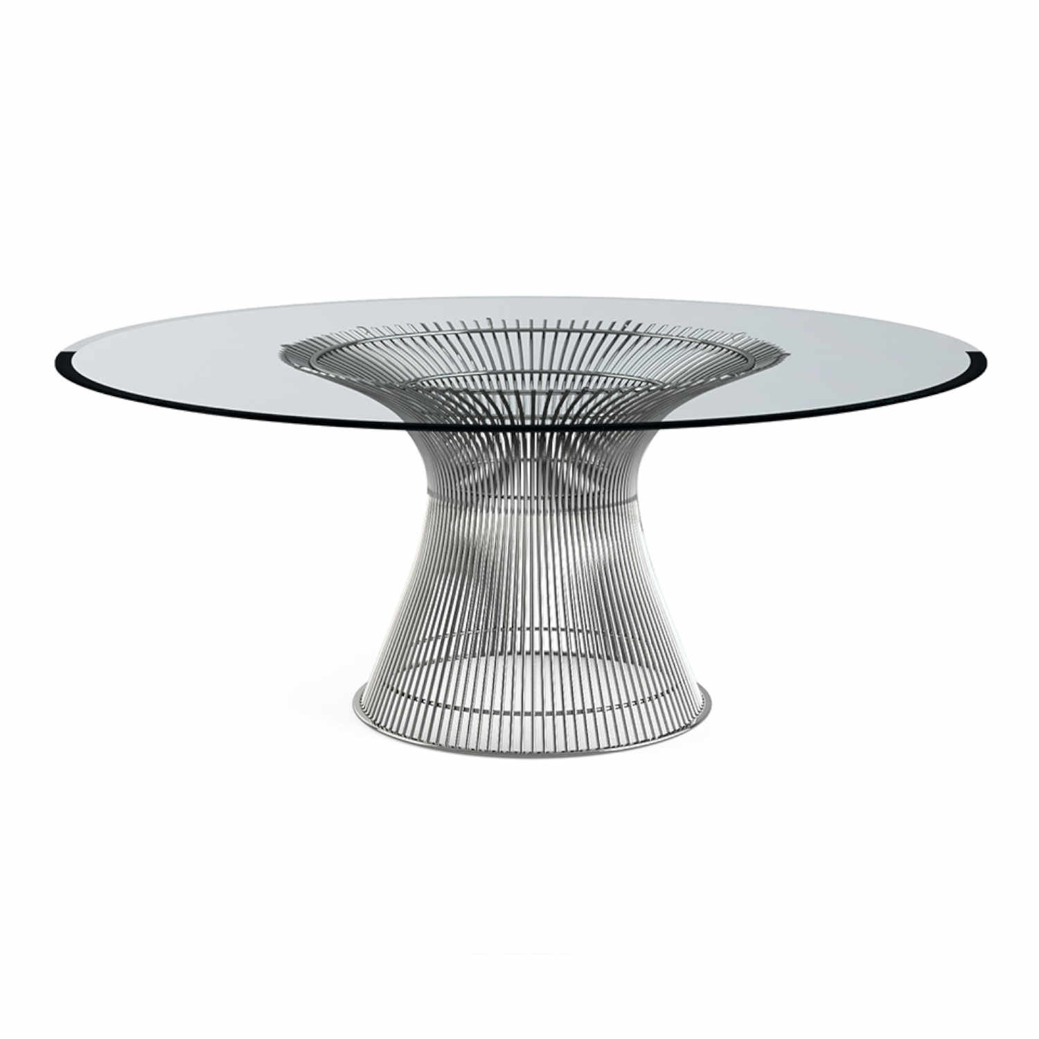 Platner Esstisch, Durchmesser 152 cm, Tischplatte marmor nero marquina mn (beschichtet), Gestell mit 18k gold überzogen von Knoll International