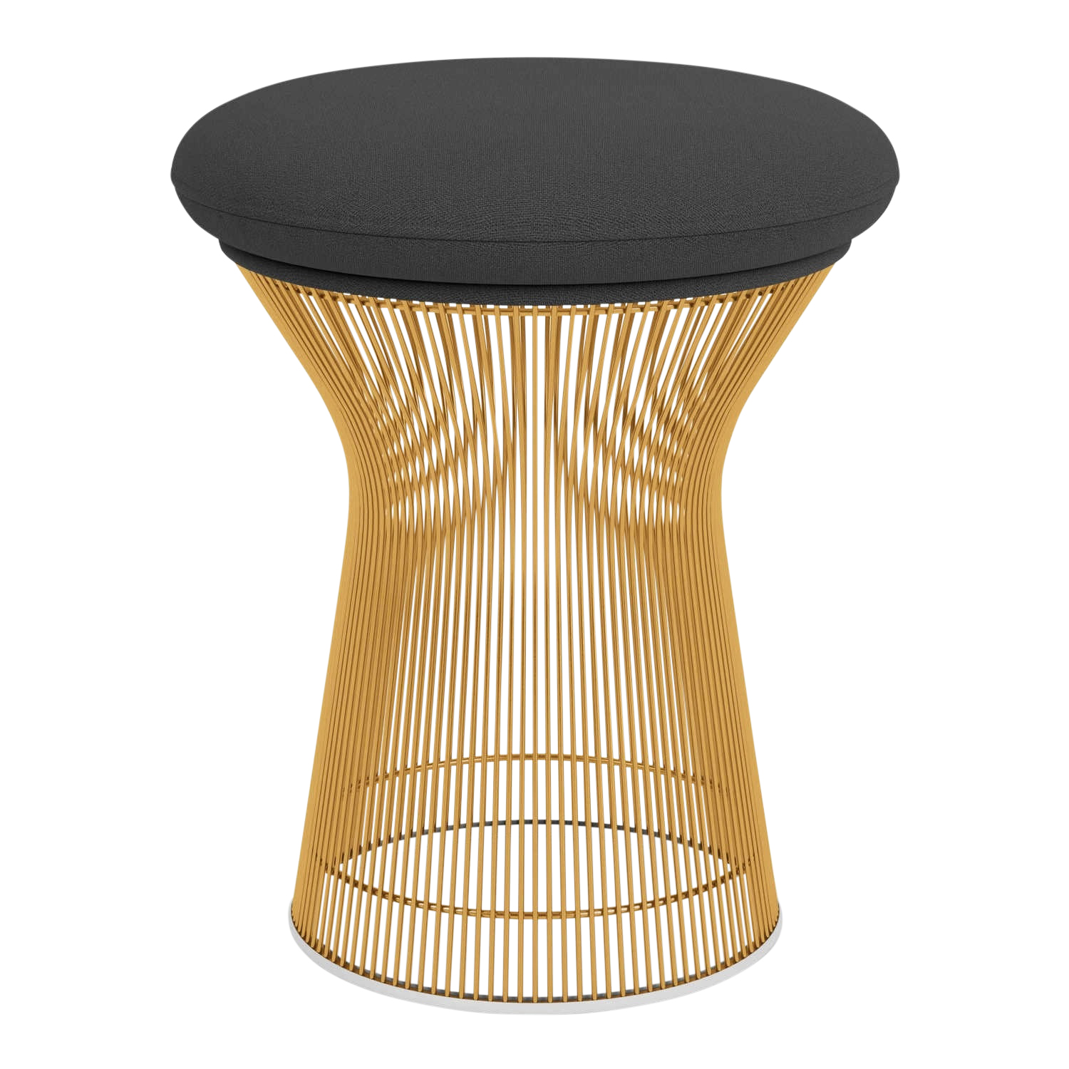 Platner Hocker, Polster Farbe 216t (tonus), Gestell nickel, poliert von Knoll International