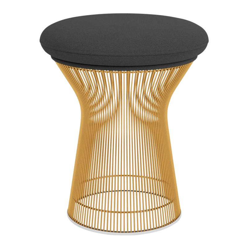 Platner Hocker, Polster Farbe 464t (tonus), Gestell nickel, poliert von Knoll International