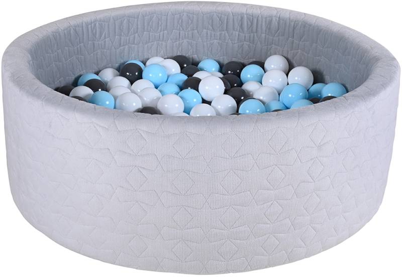 Knorrtoys® Bällebad »Soft, Geo Grey«, mit 300 Bälle creme/Grey/lightBlue; Made in Europe von Knorrtoys®