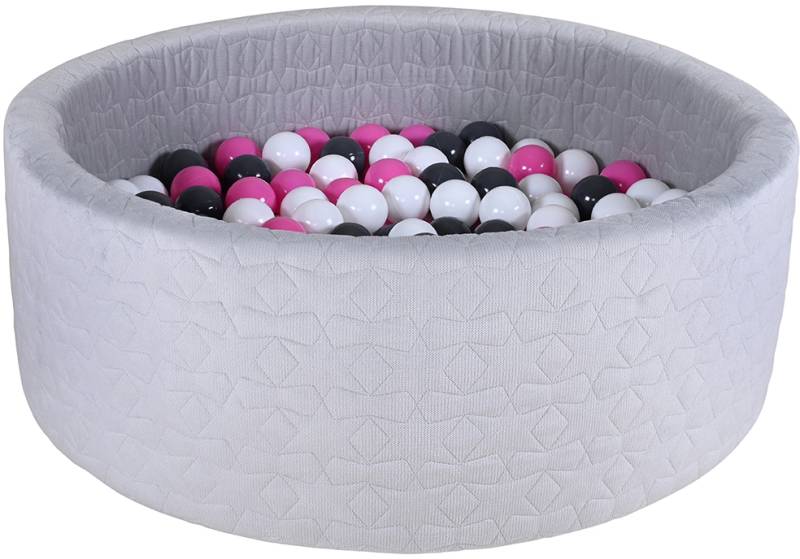 Knorrtoys® Bällebad »Soft, Geo Grey«, mit 300 Bällen creme/Grey/rose; Made in Europe von Knorrtoys®