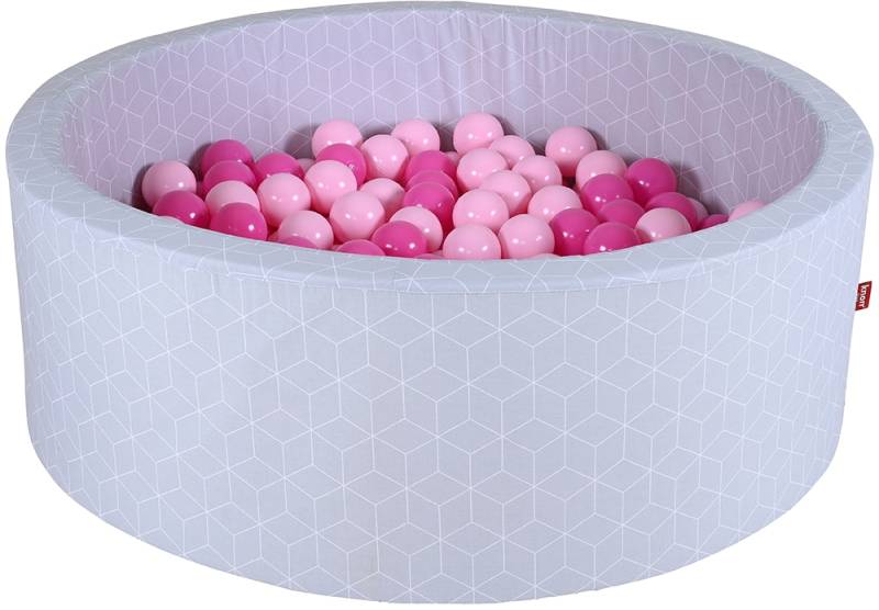 Knorrtoys® Bällebad »Soft, Cube Grey«, mit 300 Bällen soft pink; Made in Europe von Knorrtoys®