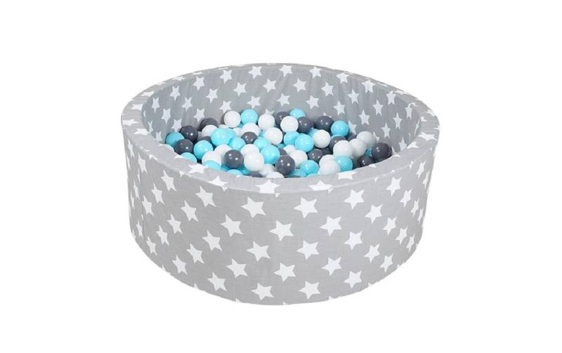 Knorrtoys® Bällebad »Grey White Stars 300 Bälle creme/grey/lightblue« von Knorrtoys®