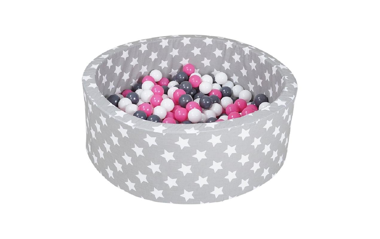 Knorrtoys® Bällebad »Grey White Stars 300 Bälle creme/grey/rose« von Knorrtoys®