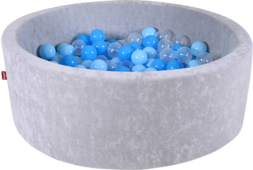 Knorrtoys® Bällebad »Soft, Grey«, mit 300 Bällen soft Blue/Blue/transparent; Made in Europe von Knorrtoys®