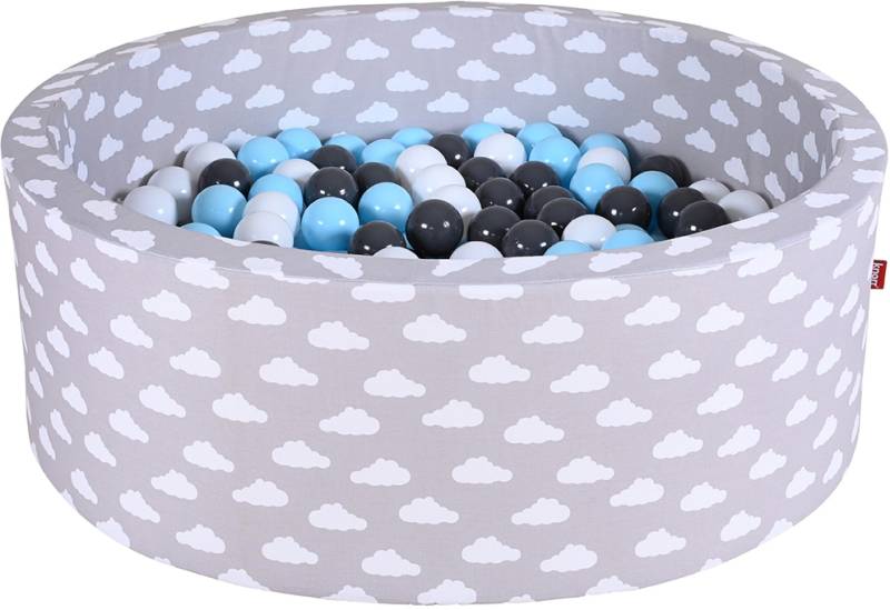 Knorrtoys® Bällebad »Soft, Grey White Clouds«, mit 300 Bälle creme/Grey/lightBlue; Made in Europe von Knorrtoys®