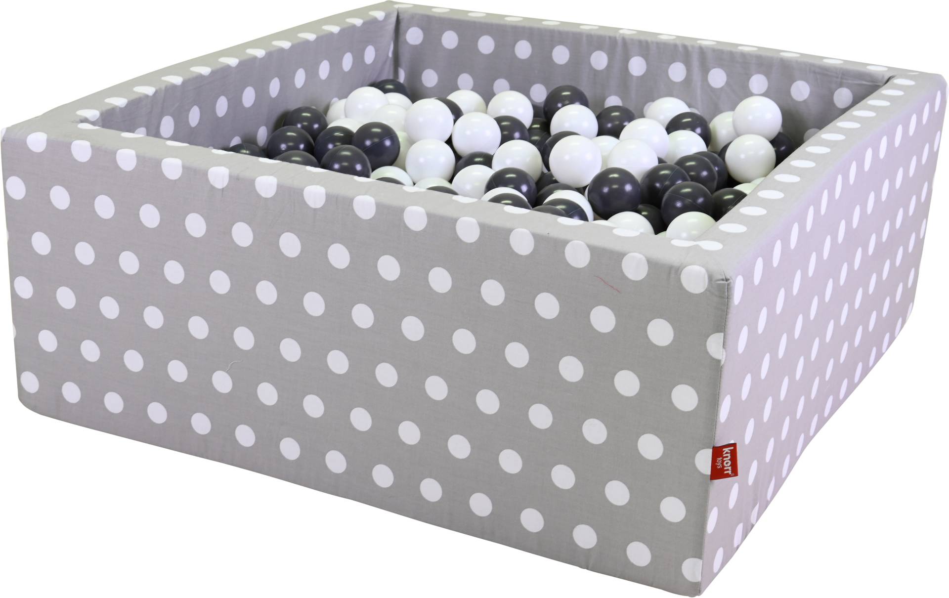 Knorrtoys® Bällebad »Soft, Grey White Dots«, eckig mit 100 Bällen Grey/creme; Made in Europe von Knorrtoys®