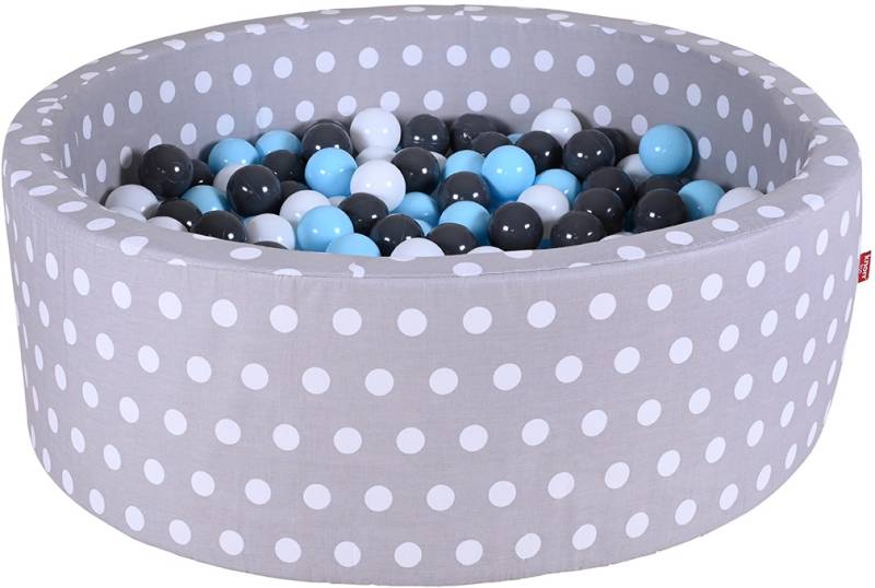 Knorrtoys® Bällebad »Soft, Grey White Dots«, mit 300 Bälle creme/Grey/lightBlue; Made in Europe von Knorrtoys®