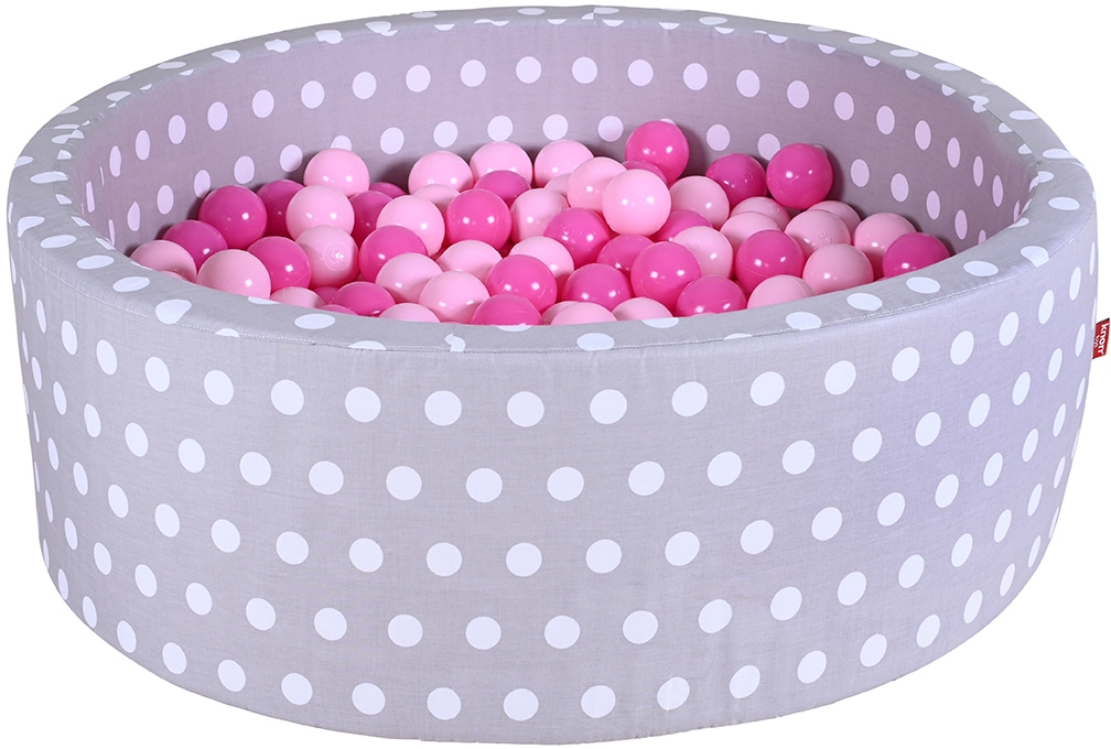 Knorrtoys® Bällebad »Soft, Grey White Dots«, mit 300 Bällen soft pink; Made in Europe von Knorrtoys®