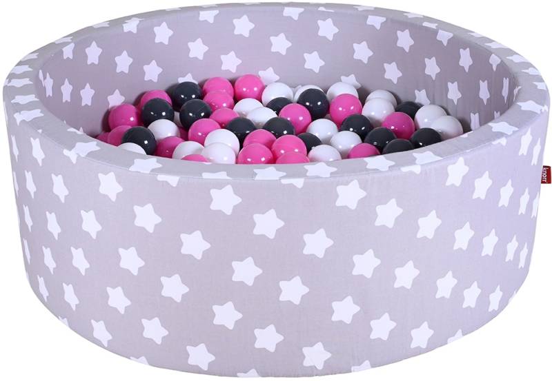 Knorrtoys® Bällebad »Soft, Grey White Stars«, mit 300 Bällen creme/Grey/rose; Made in Europe von Knorrtoys®