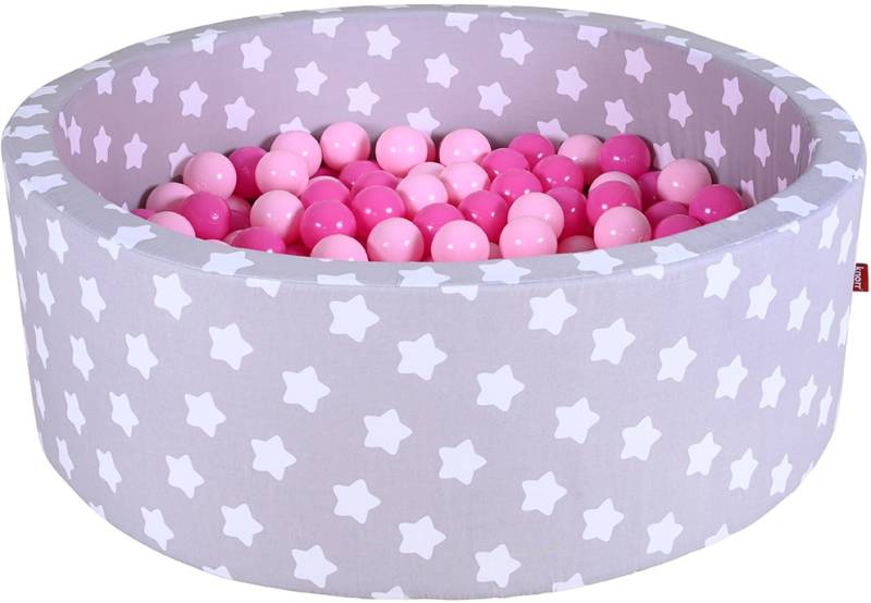 Knorrtoys® Bällebad »Soft, Grey White Stars«, mit 300 Bällen soft pink; Made in Europe von Knorrtoys®