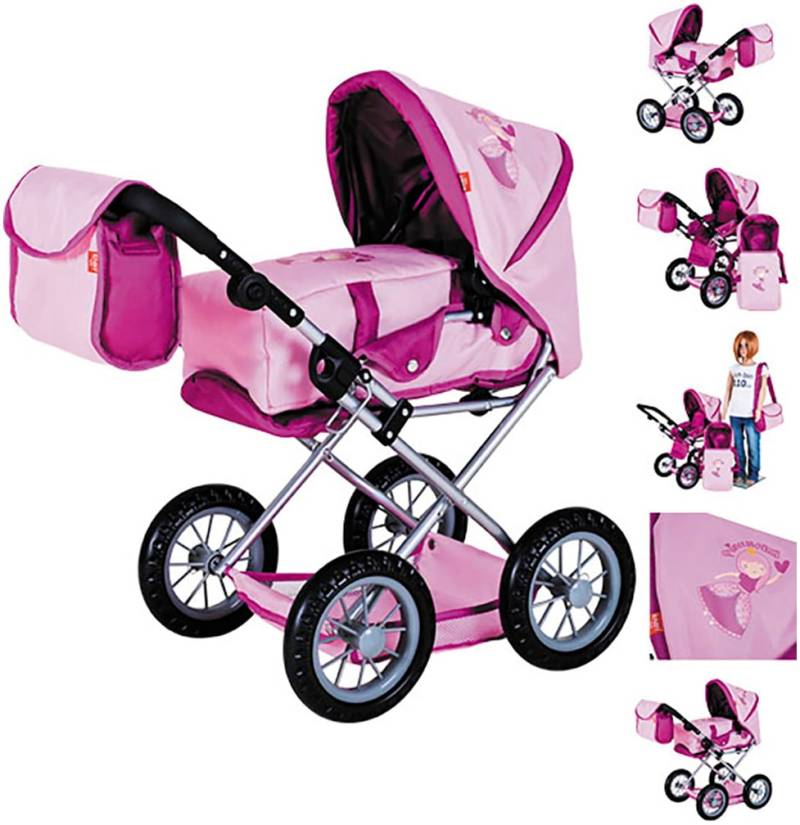 Knorrtoys® Kombi-Puppenwagen »Ruby, princess pink«, mit Wickeltasche von Knorrtoys®