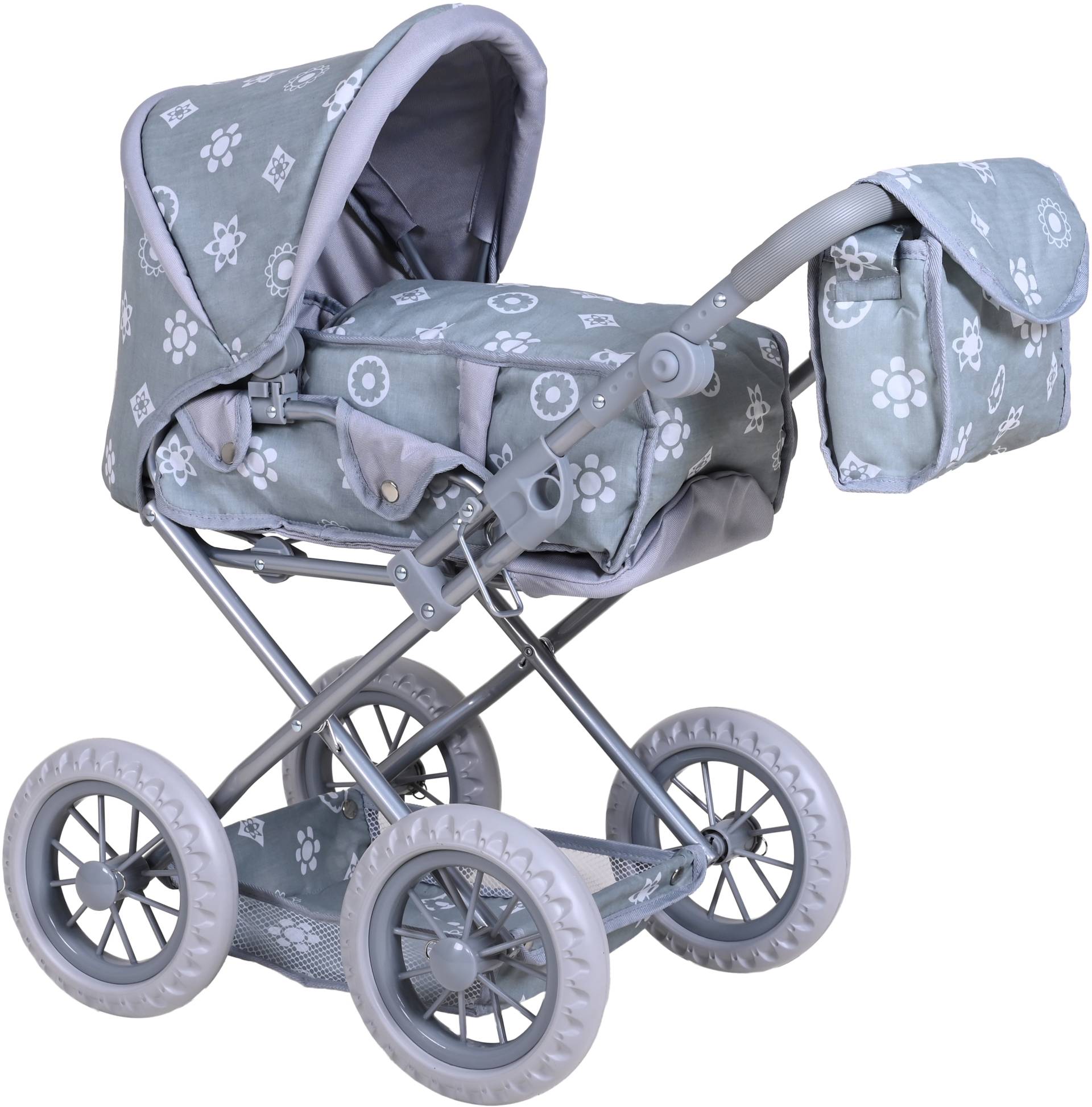 Knorrtoys® Kombi-Puppenwagen »Ruby - Royal Grey«, mit Wickeltasche von Knorrtoys®