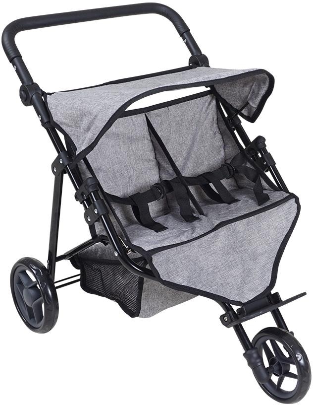 Knorrtoys® Puppen-Zwillingsbuggy »Duo - Jeans Grey« von Knorrtoys®