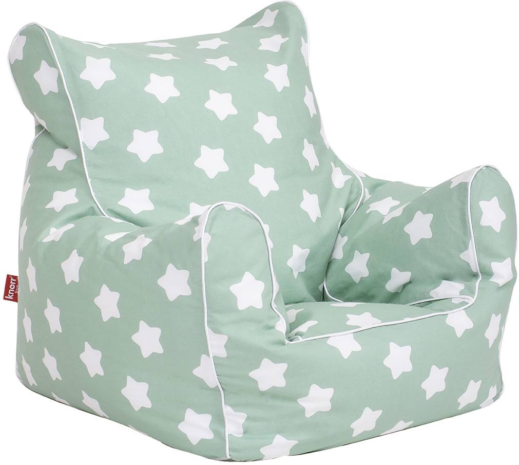 Knorrtoys® Sitzsack »Green White Stars«, für Kinder; Made in Europe von Knorrtoys®