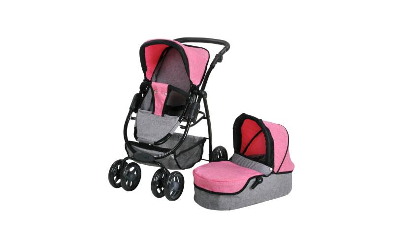 Knorrtoys® Puppenwagen »Coco jeans grey«, 2-in-1 von Knorrtoys®