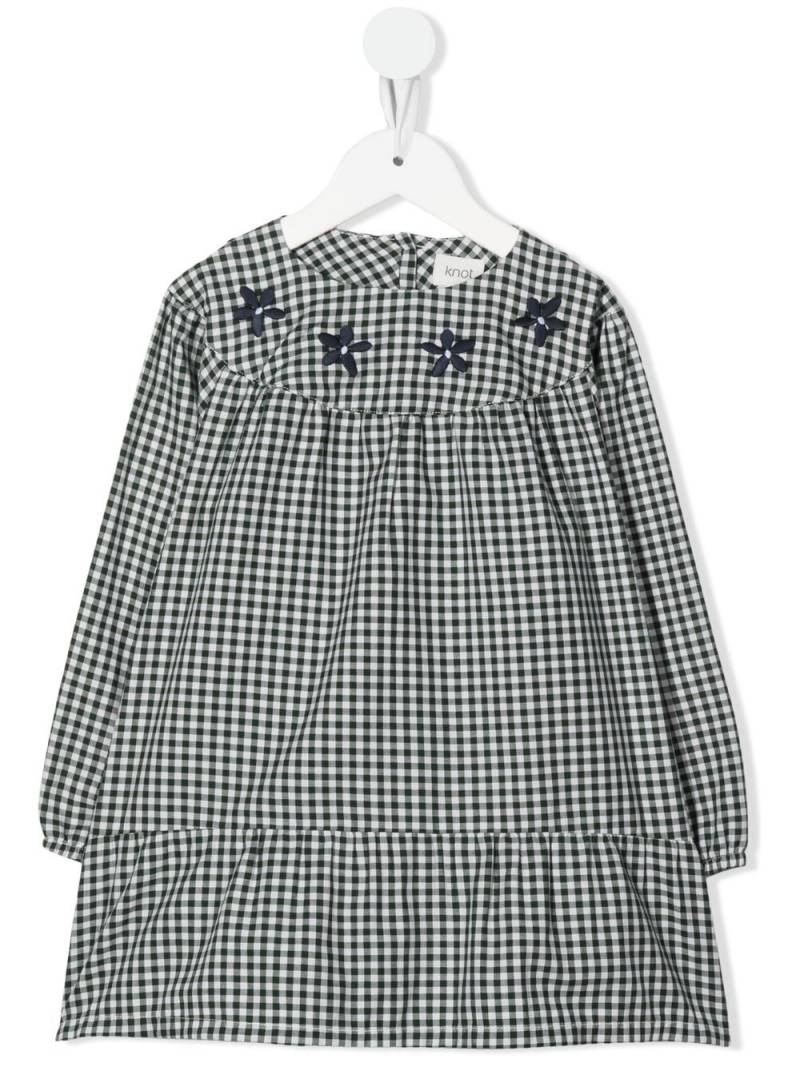 Knot Adele check flannel dress - Green von Knot