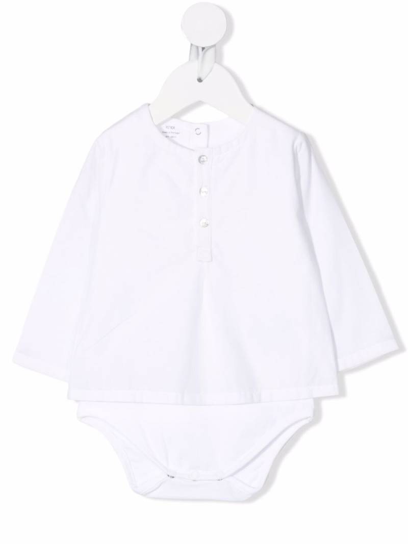 Knot button-placket detail bodysuit - White von Knot