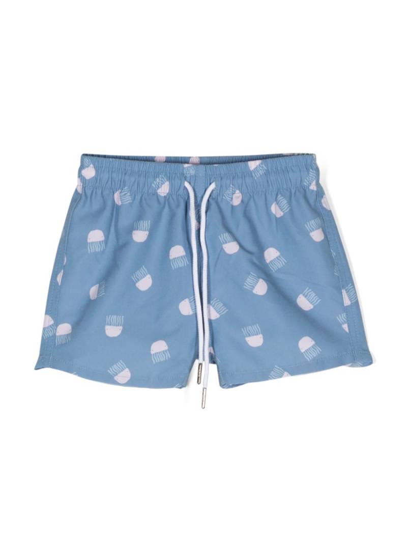 Knot Bodhie illustration-print swim shorts - Blue von Knot