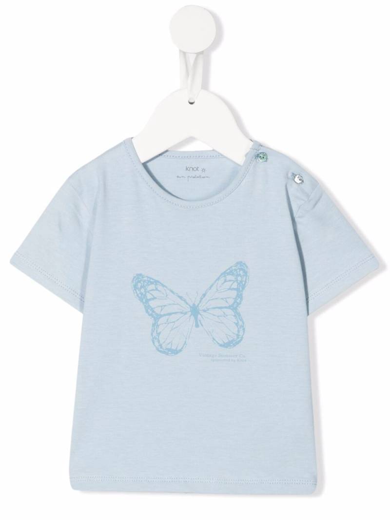 Knot Butterfly graphic-print T-shirt - Blue von Knot