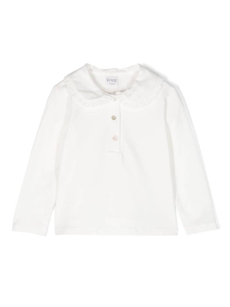 Knot Jolie stretch-cotton blouse - White von Knot