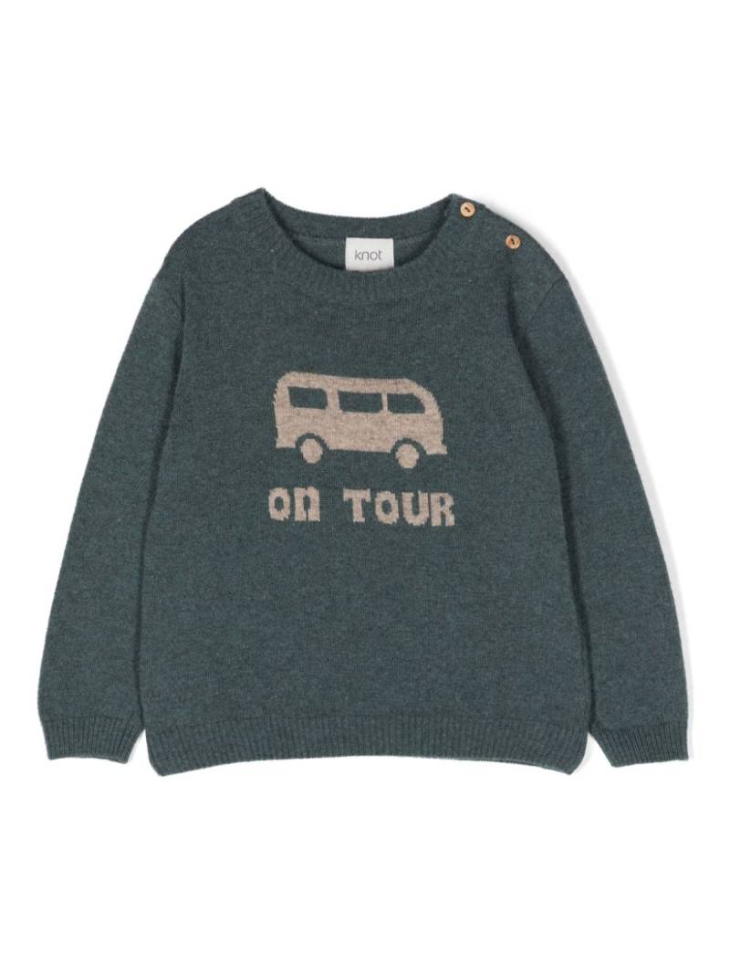 Knot On Tour mélange-effect jumper - Blue von Knot