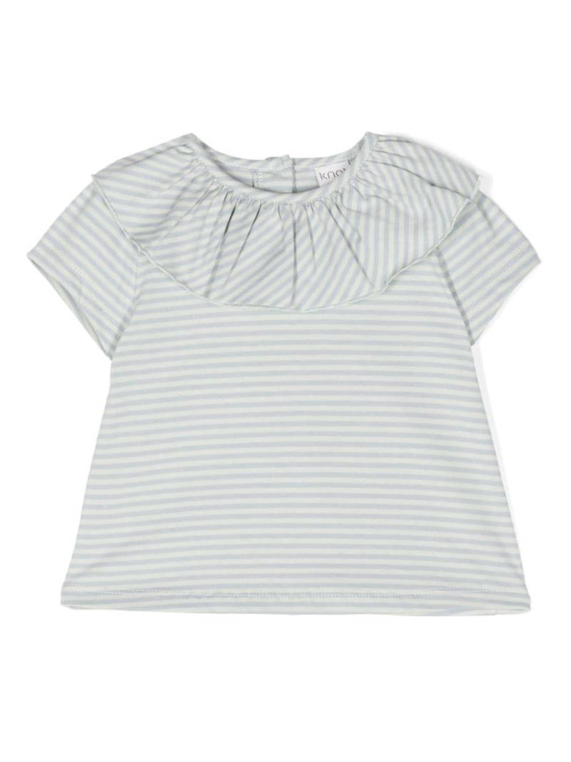 Knot Pat stripe-pattern T-shirt - Blue von Knot