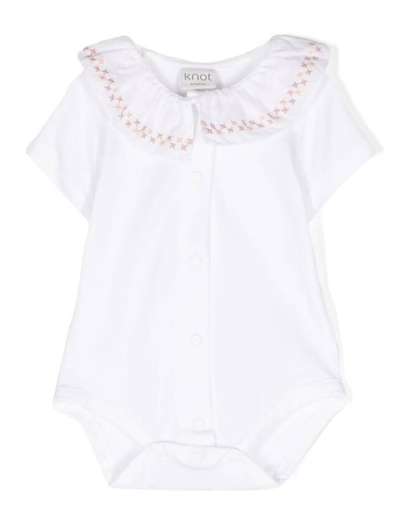 Knot Saudade ruffle-collar bodysuit - White von Knot