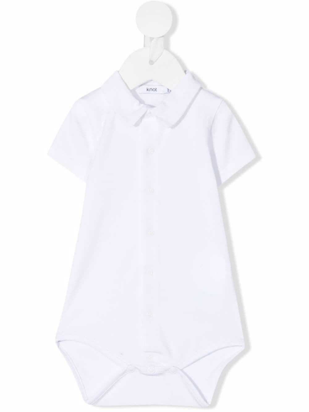 Knot short-sleeved polo-collar body - White von Knot