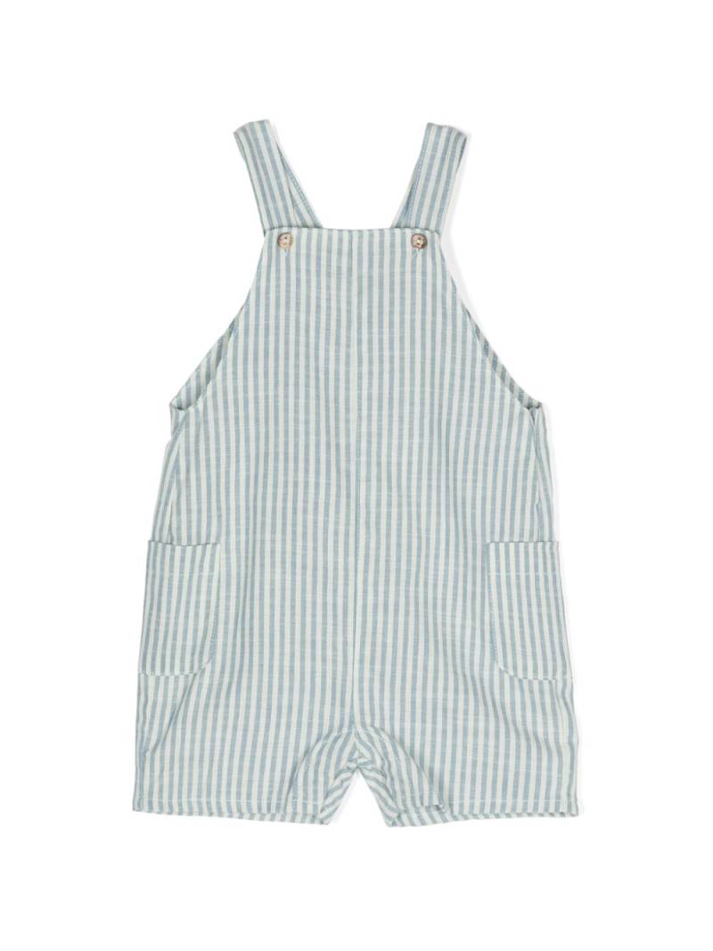 Knot Stevie striped cotton dungarees - Blue von Knot