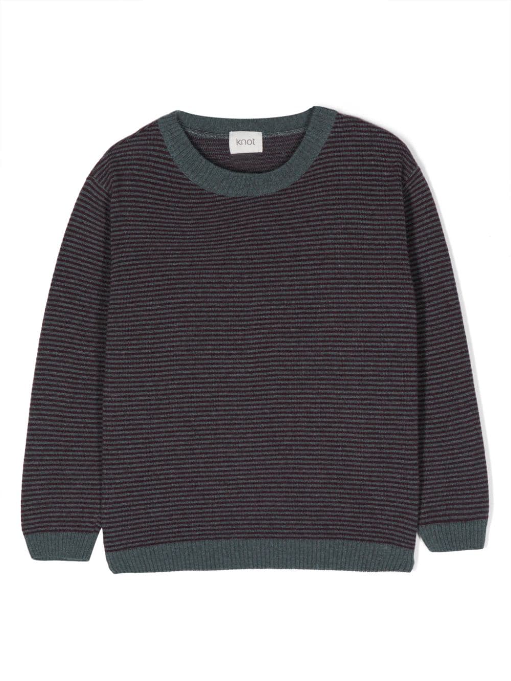 Knot Striped crew-neck jumper - Grey von Knot