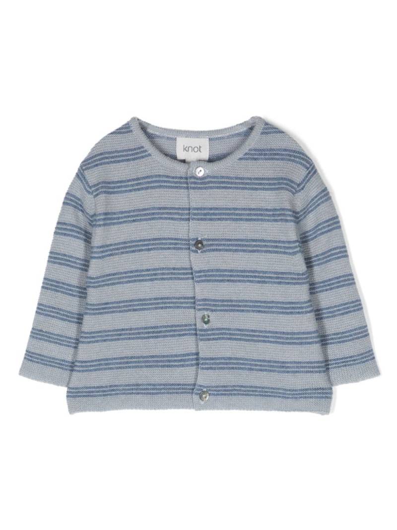 Knot Vinny Stripes tricot-knit cardigan - Blue von Knot