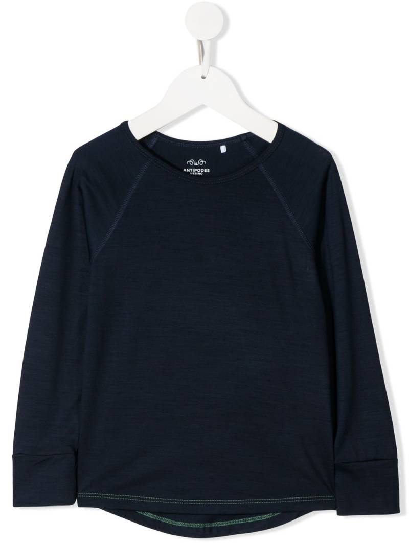 Knot merino wool fine knit T-shirt - Blue von Knot