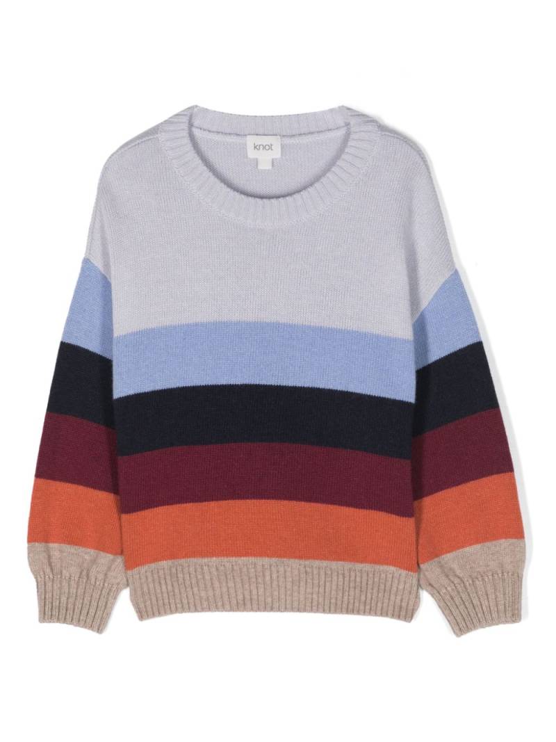 Knot striped crew-neck jumper - Blue von Knot